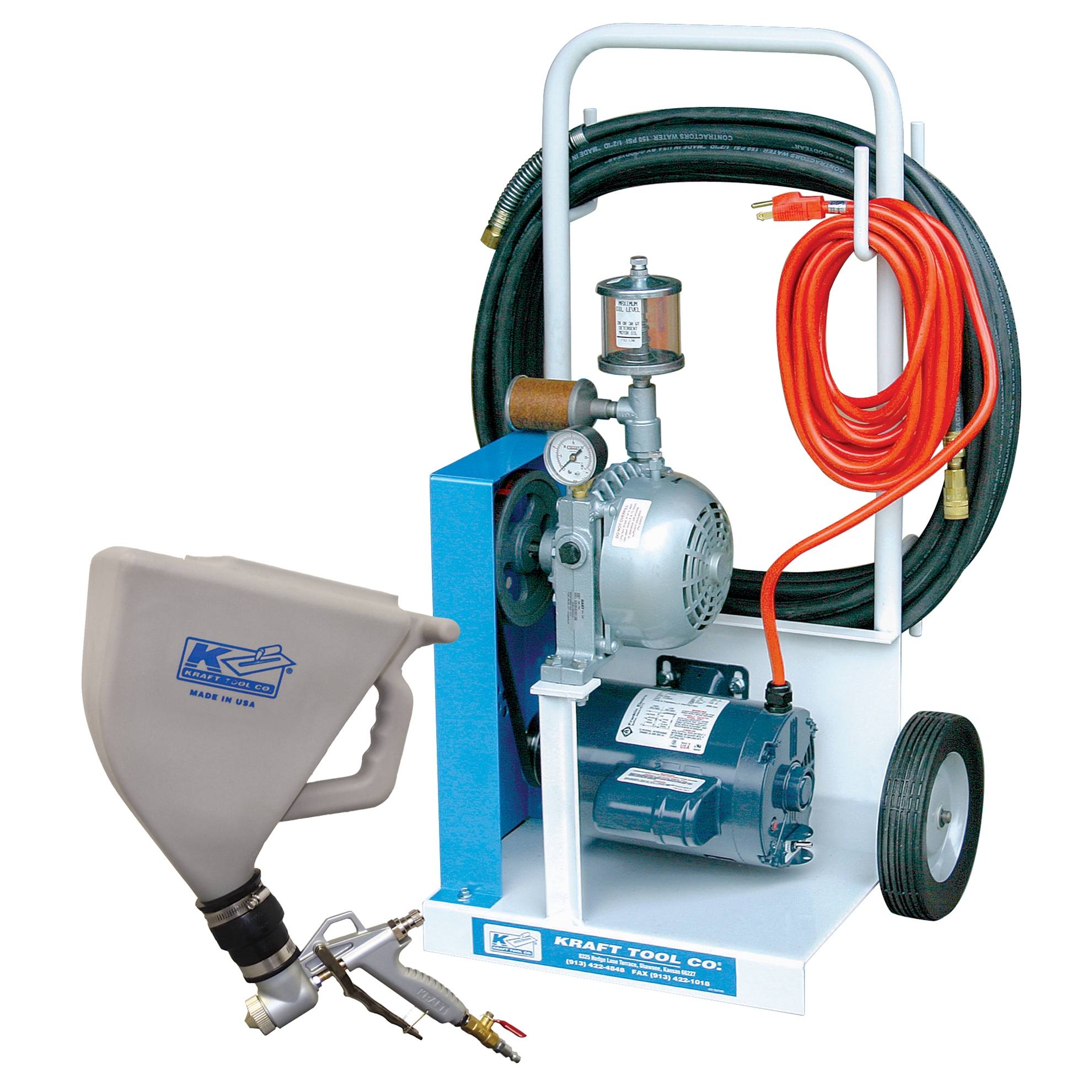 Kraft EZY Deck Pro Gun and Hopper with Compressor