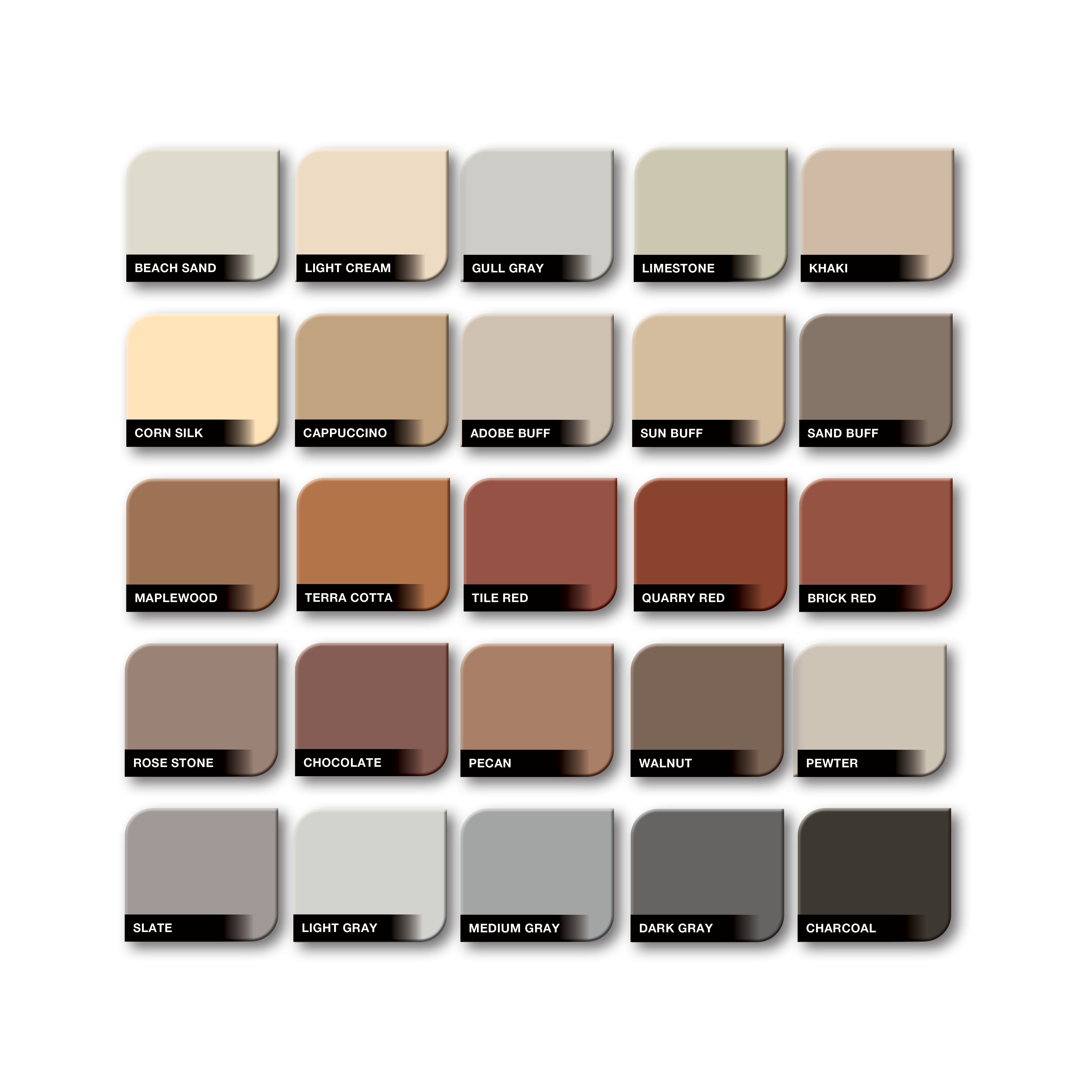 duravel, pigmented sealer, concrete color, concrete overlay, color chart